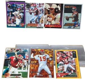 lot 103 image: NEAR MINT RARE Joe Montana Football Sports Card Trading Card Bundle