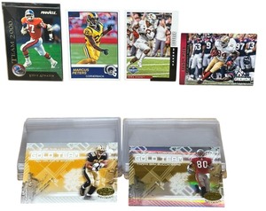 lot 110 image: HUGE NEAR MINT RARE BUNDLE Randy Moss Deuce McAllister,Michael Clayton,Hakeem Butler,Marcus Peters,Steve Atwater Football trading Cards