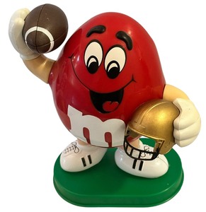 lot 183 image: Vintage 1995 M&Ms Red Peanut Football Player Candy Dispenser