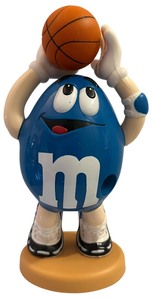 lot 180 image: Vintage M&Ms Blue Basketball Player Candy Dispenser