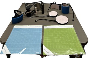 lot 176 image: Heat Press Machine Sublimation Printer Mug Press Adjustable With Two Cricut cutting mats