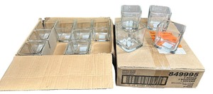 lot 174 image: 24 Eastland Clear Square Votive Holders 3.5X3.4