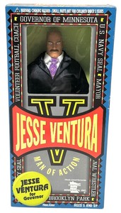 lot 377 image: Collectible Jesse Ventura for Governor of Minnesota Figure 1999 Man of Action #1000 NRFB