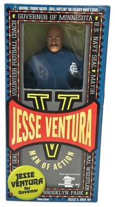 lot 375 image: Collectible Jesse Ventura for Governor of Minnesota Figure 1999 Man of Action #1000 NRFB
