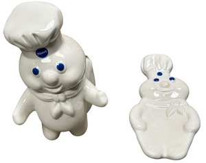 lot 458 image: Pillsbury Doughboy spoon restVintage 1988 Pillsbury Poppin Fresh Doughboy Kitchen Tool Holder w 3 Tools