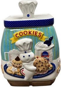 lot 459 image: Vintage Danbury Mint Pillsbury Doughboy 12 Ceramic Cookie Jar w Lid 2002