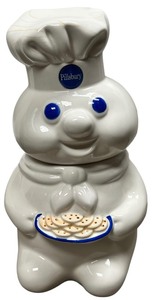 lot 461 image: Vintage 1997 Pillsbury Doughboy Tall Cookie Jar Benjamin&Medwin Poppin Fresh
