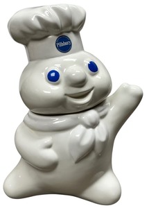 lot 466 image: Vintage Pillsbury Doughboy PoppinFresh Hand Up Cookie Jar 1996