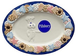 lot 465 image: Vintage Pillsbury Doughboy cookie platter