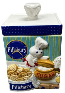 lot 471 image: Vintage Danbury Mint PILLSBURY DOUGHBOY Sugar Canister Ceramic