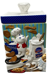 lot 472 image: Vintage Pillsbury Doughboy Danbury Mint Flour Canister