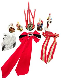 lot 490 image: Large Vintage Christmas home decor figurine bundle