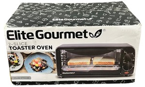 lot 510 image: Elite Gourmet 2-Slice Toaster Oven, model ETO236
