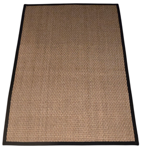 lot 108K image: LL-FR - Safavieh Natural Fiber 5 x 8 Seagrass Area Rug with Black Border