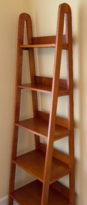 lot 32D image: TVRM - 5-Tier Wood Ladder Shelf Bookcase