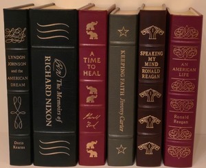 lot 119K image: H - Set of 6 Easton Press Presidential Biographies in Leather Binding