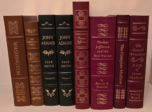 lot 126K image: H - Set of 8 Easton Press Leather-Bound Library of the Presidents Books