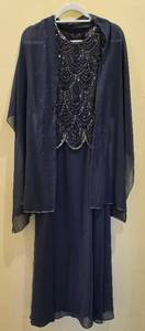 lot 146K image: JKARA Beaded Evening Gown with Jacket Size 12
