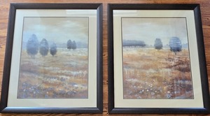 lot 165K image: DR - Pair of Framed Landscape Prints Professionally Finished by Michaels