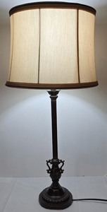 lot 188K image: LL-FR - Decorative Table Lamp with Shade, 31.5 Inch Tall