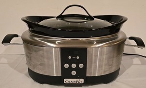 lot 192K image: LL-FR - Crock-Pot SCCPB600-S Stainless Steel Slow Cooker with Digital Controls