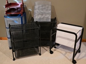 lot 195K image: LL-FR - Office Storage and Organization Lot with Drawer Units and File Carts