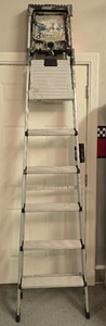lot 224K image: G - Used 8 Foot Multi-Purpose Aluminum Ladder