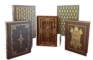 lot 28B image: O - Set of 5 Easton Press Leather-Bound Collectors Edition Classic Books including Easton press The Poems of Robert Browning