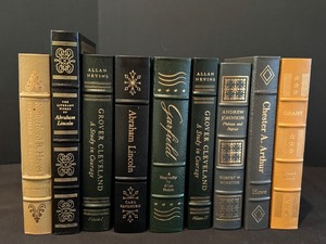 lot 30B image: Set of 9 Easton Press Leather-Bound Presidential Biographies