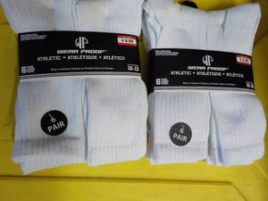 lot 94 image: 12 pair White Wear Proof Athletic S...