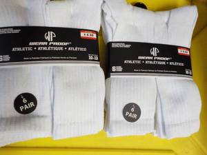 lot 97 image: 12 pair White Wear Proof Athletic S...