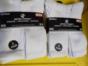 lot 98 image: 12 pair White Wear Proof Athletic S...