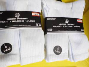 lot 99 image: 12 pair White Wear Proof Athletic S...