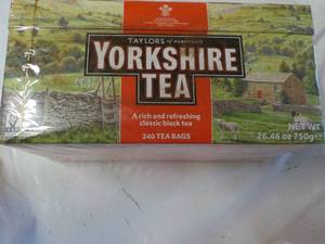 lot 134 image: Yorkshire 240 Black Tea Bags...