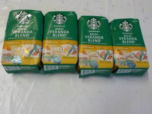 lot 153 image: 4 Starbucks 12 oz Bags Decaf Verand...