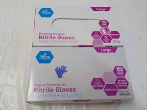 lot 267 image: 200 size Large Nitrile Gloves...