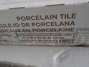 lot 276 image: 4 Ctns Porcelain Tile...