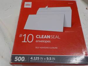 lot 3 image: 500 Clean Seal #10 Envelopes...