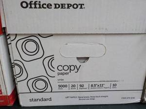 lot 9 image: 5000 Sheets Office Depot 8.5 x 11 ...