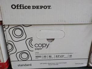 lot 10 image: 5000 Sheets Office Depot 8.5 x 11 ...