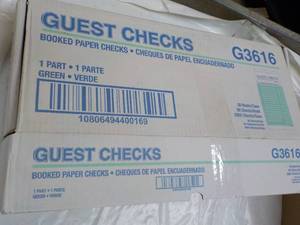 lot 42 image: Case of 2500 Guest Checks...