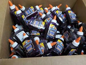 lot 51 image: 80 or so 4 oz Elmers School Glue...