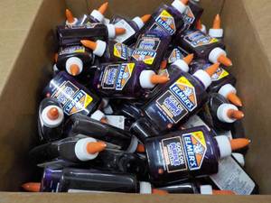 lot 52 image: 80 or so 4 oz Elmers School Glue...