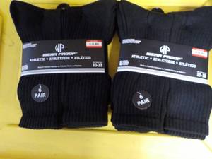 lot 89 image: 12 pair Black Wear Proof Athletic S...