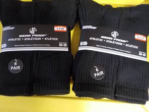 lot 90 image: 12 pair Black Wear Proof Athletic S...