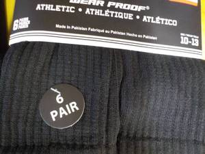 lot 93 image: 12 pair Black Wear Proof Athletic S...