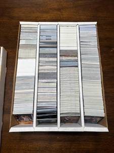 lot 107 image: Four Row Box of Sports Cards, Mixed Sports, Years and Players