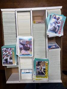 lot 112 image: Four Row Box of Nearly Complete Sports Cards Sets, 1992 Fleer and 1992 Donruss