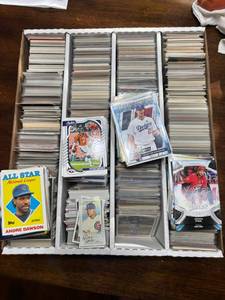lot 118 image: Four Row Box of Sports Cards, Mixed Sports, Years, Brands and Players