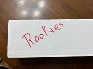 lot 124 image: Box of Rookie Baseball and Football Cards, Lots of Variety of Years, Brands and Players